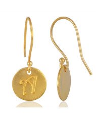 A Alphabate Brass Fashion Earring | Jewels Artisan