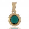 Green Swarovski Glass Yellow Gold Plated Fashion Pendnat| Jewels Artisan