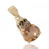 Peach Swarovski Glass Yellow Gold Plated Fashion Pendnat| Jewels Artisan