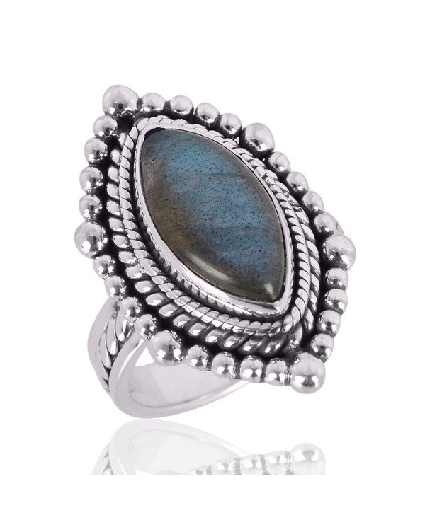 Natural Labradorite Gemstone 925 Sterling Silver Gift Ring| Jewels Artisan