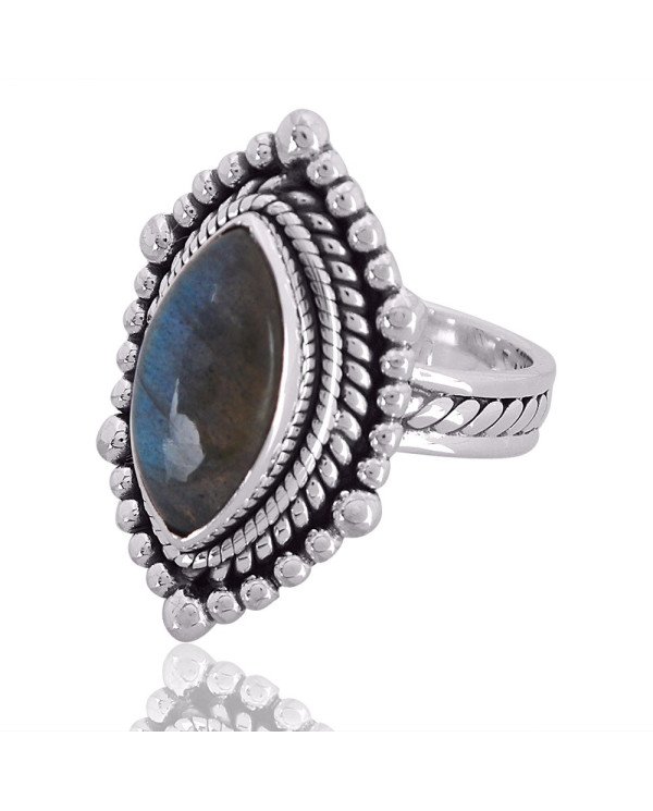 Natural Labradorite Gemstone 925 Sterling Silver Gift Ring| Jewels Artisan