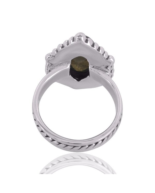 Natural Labradorite Gemstone 925 Sterling Silver Gift Ring| Jewels Artisan