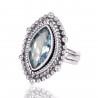 Natural Sky Blue Topaz Gemstone 925 Sterling Silver Ring| Jewels Artisan