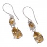 Natural Citrine Gemstone 925 Sterling Silver Earring| Jewels Artisan