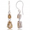 Natural Citrine Gemstone 925 Sterling Silver Earring| Jewels Artisan