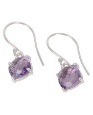 Natural Amethyst Gemstone 925 Sterling Silver Earring| Jewels Artisan