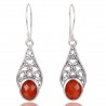 Natural Red Onyx Gemstone 925 Sterling Silver Earring| Jewels Artisan