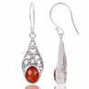 Natural Red Onyx Gemstone 925 Sterling Silver Earring| Jewels Artisan