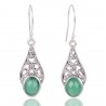 Natural Green Onyx Gemstone 925 Sterling Silver Earring| Jewels Artisan