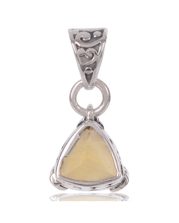 Natural Citrine Gemstone 925 Sterling Silver Statement Pendant| Jewels Artisan