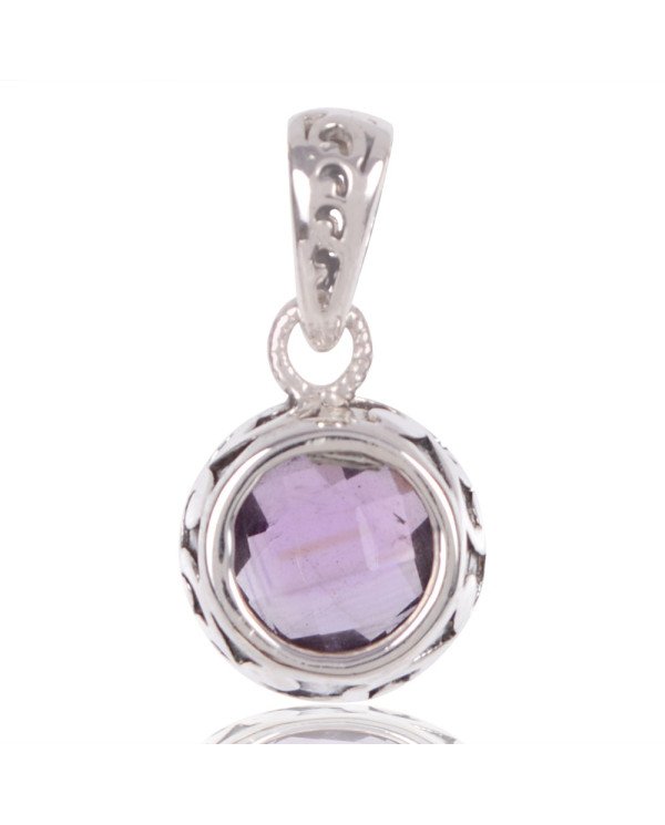Natural Amethyst Gemstone 925 Sterling Silver Statement Pendant| Jewels Artisan