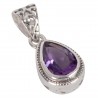 Natural Amethyst Gemstone 925 Sterling Silver Pendant| Jewels Artisan
