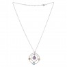 Natural Amethyst  Sky Blue Topaz And Citrine  Gemstone 925 Sterling Silver Statement Pendant| Jewels Artisan
