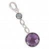 Natural Amethyst  Sky Blue Topaz  Gemstone 925 Sterling Silver Statement Pendant| Jewels Artisan