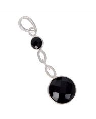 Natural Black Onyx Gemstone 925 Sterling Silver Statement Pendant| Jewels Artisan