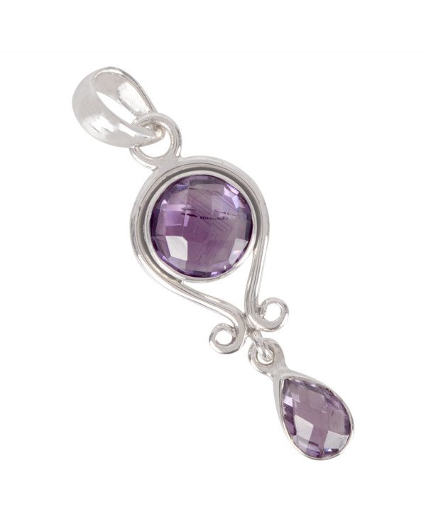 Natural Amethyst Gemstone 925 Sterling Silver Locket Pendant| Jewels Artisan