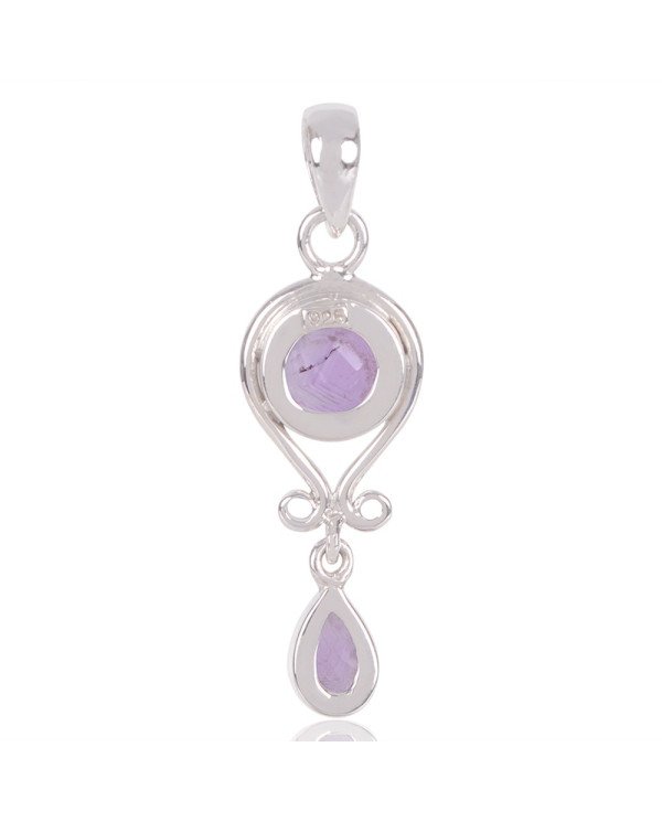 Natural Amethyst Gemstone 925 Sterling Silver Locket Pendant| Jewels Artisan