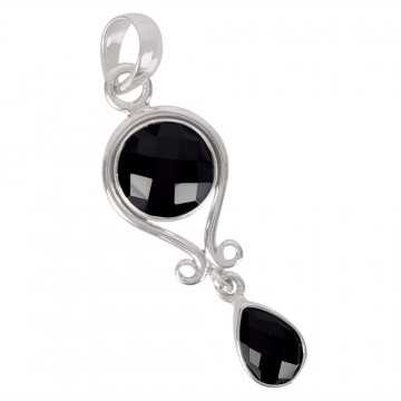 Natural Black Onyx Gemstone 925 Sterling Silver Locket Pendant| Jewels Artisan