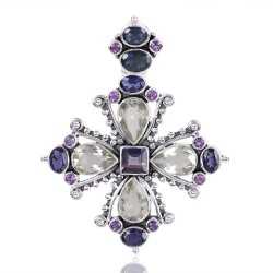 Natural Green Amethyst Iolite Gemstone 925 Sterling Silver Locket Pendant| Jewels Artisan