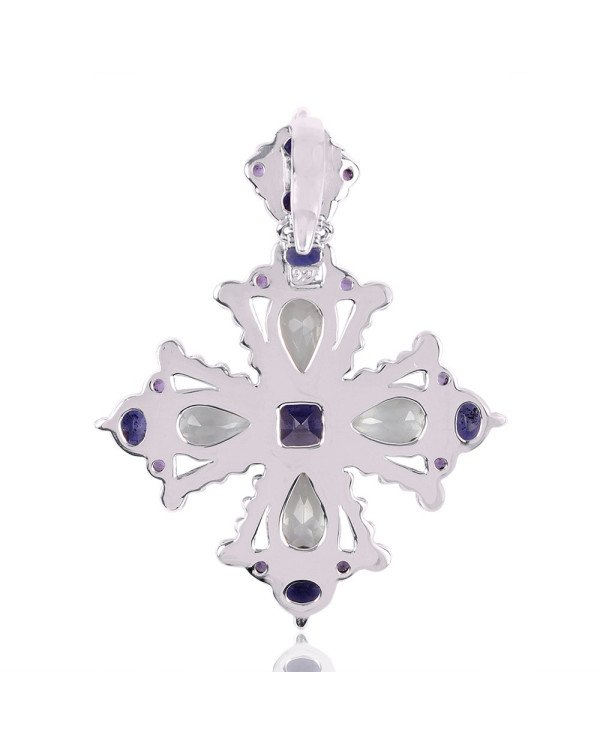 Natural Green Amethyst Iolite Gemstone 925 Sterling Silver Locket Pendant| Jewels Artisan