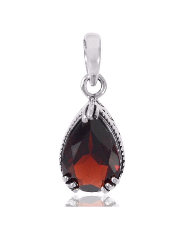 Natural Garnet Gemstone 925 Sterling Silver Locket Pendant| Jewels Artisan