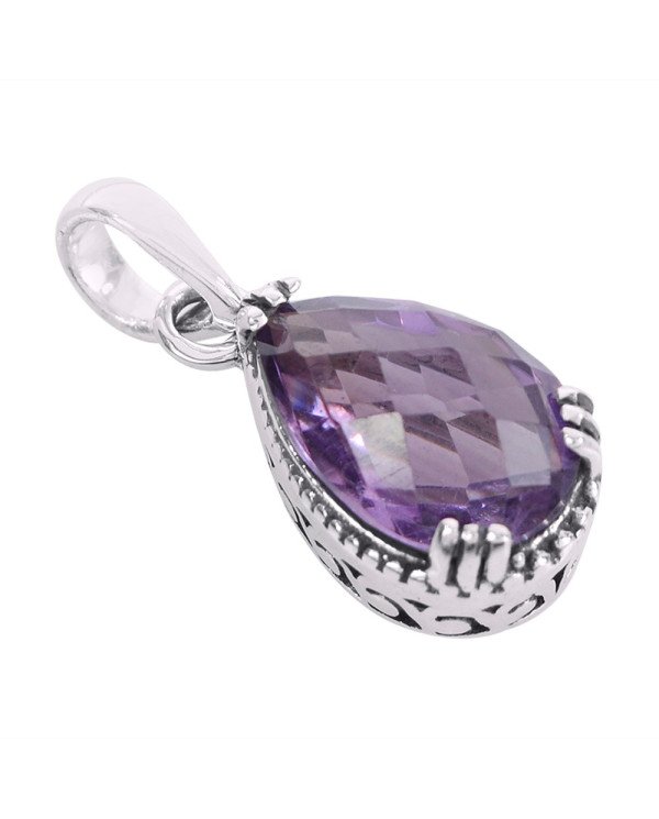 Natural Amethsyt Gemstone 925 Sterling Silver Locket Pendant| Jewels Artisan