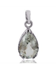 Natural Green Amethsyt Gemstone 925 Sterling Silver Locket Pendant| Jewels Artisan