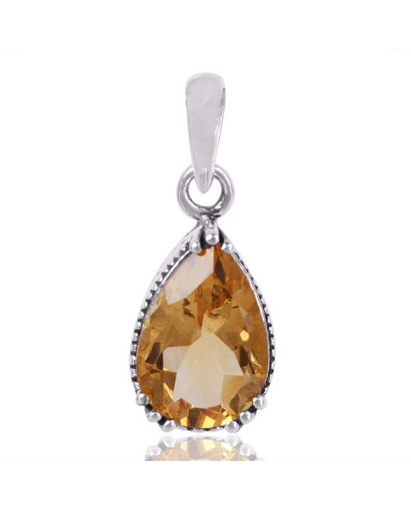 Natural Citrine Gemstone 925 Sterling Silver Locket Pendant| Jewels Artisan