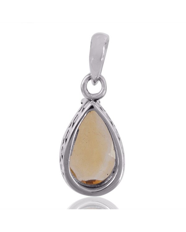 Natural Citrine Gemstone 925 Sterling Silver Locket Pendant| Jewels Artisan